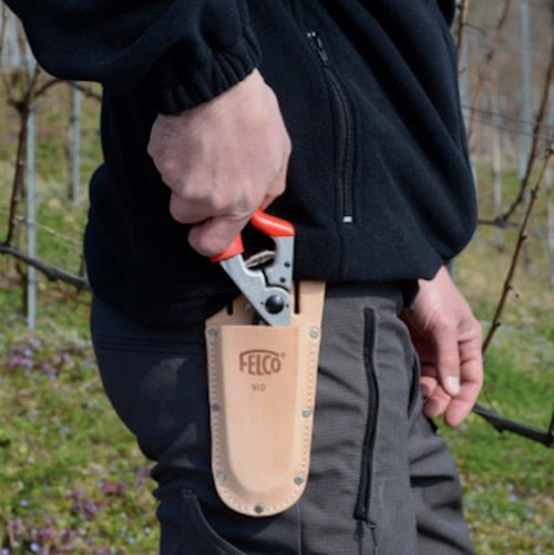 Felco 910 Genuine Leather Holster With belt loop and clip