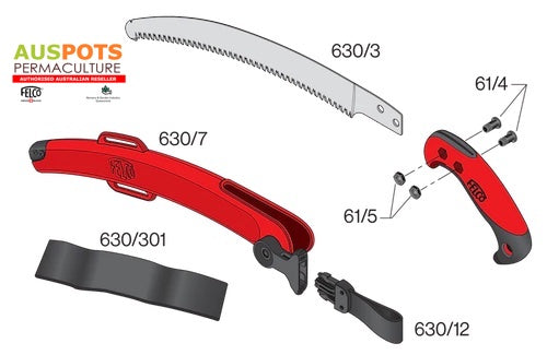 FELCO 630 Curved saw | Full-stroke pruning saw | Blade 33 cm