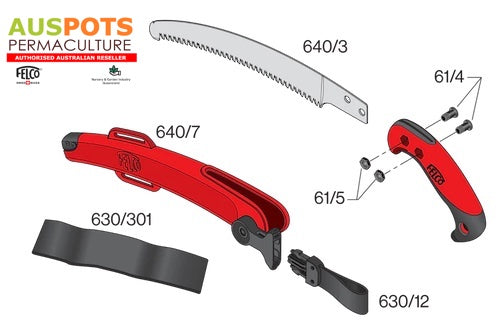 FELCO 640 - Curved saw | Full-stroke pruning saw | Blade 27cm