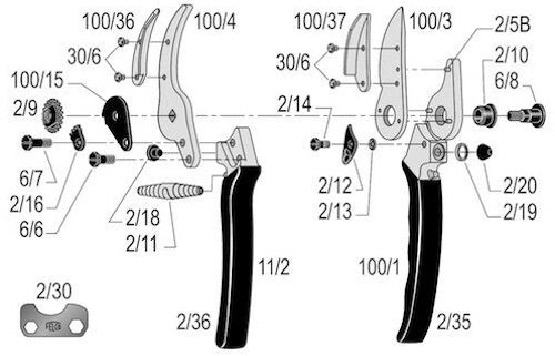 FELCO 100 - Special Application | Cut & hold Roses and Flowers Pruning Shear