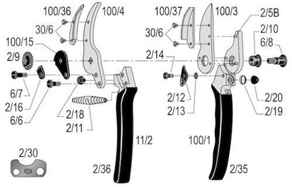 FELCO 100 - Special Application | Cut & hold Roses and Flowers Pruning Shear