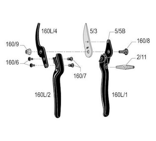 FELCO 160L One-hand pruning shear | Model for Large hands