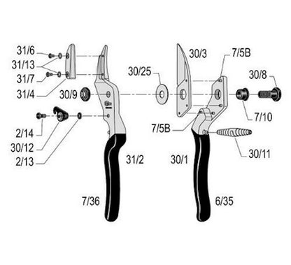 FELCO 31 One-hand pruning shear | Anvil model