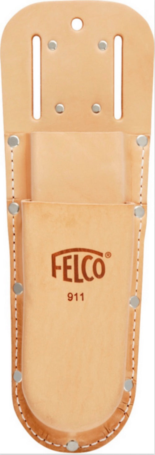 FELCO 911 Genuine Leather Holster / belt loop & clip for 2 Felco Secateur Tools